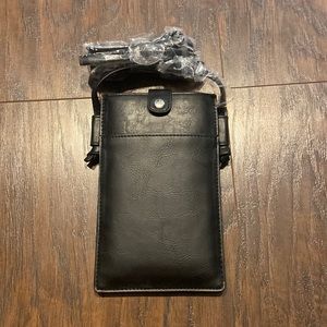 BRAND NEW Black Leather Crossbody Bag